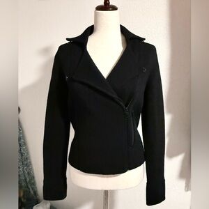 Carlisle Vintage Merino Wool Jacket Moto Style Small